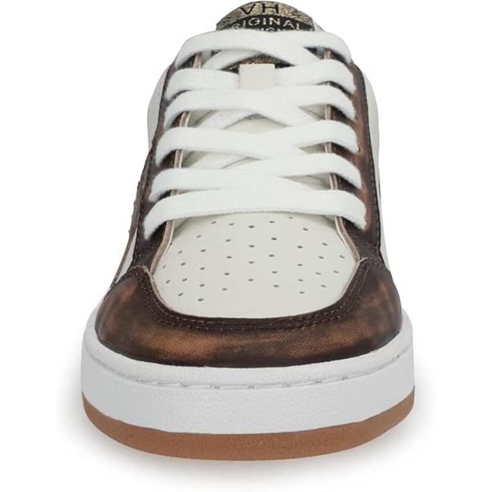 Vintage Havana Women Bronze Distressed Star Low Top Sneakers VH EST 1954 White - Picture 4 of 16